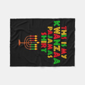 Couverture Polaire This Is My Kwanzaa Pajamas Seven Principles Candle (Devant (Horizontal))