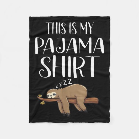 Couverture Polaire This Is My Pajama Sloth Shirt Funny Sleever Gift (Devant)