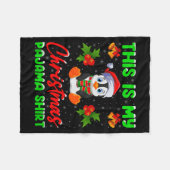 Couverture Polaire This Is My Penguin Christmas Pajamas Funny Penguin (Devant (Horizontal))