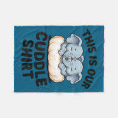 Couverture Polaire This Is Our Cuddle Shirt Cute Elephant Couple  (Devant (Horizontal))