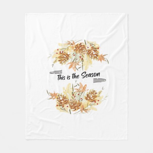 Couverture Polaire This Is The Season Pine Design Holiday Christmas C (Devant)