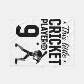 Couverture Polaire This Little Cricket Player Is 9 Years Old - 9th Bi (Devant (Horizontal))