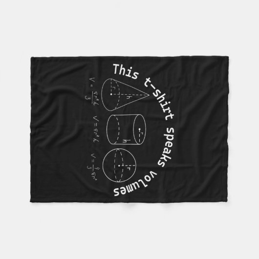 Couverture Polaire This Speaks Volumes Funny Maths Science Geeky Pun (Devant (Horizontal))