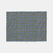 Couverture Polaire Thompson Clan Bleu clair et robe noire Tartan (Devant (Horizontal))