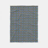 Couverture Polaire Thompson Clan Bleu clair et robe noire Tartan (Devant)
