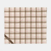 Couverture Polaire Thompson écossais plaid écossais beige brun rouge (Devant (Horizontal))