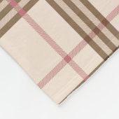 Couverture Polaire Thompson écossais plaid écossais beige brun rouge (Coin)