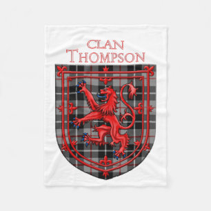 Couverture Polaire Thompson Tartan Plaid Écossais Lion Rampant