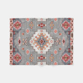 Couverture Polaire Threads intemporels : Patrimoine Boho Geometry mar (Devant (Horizontal))