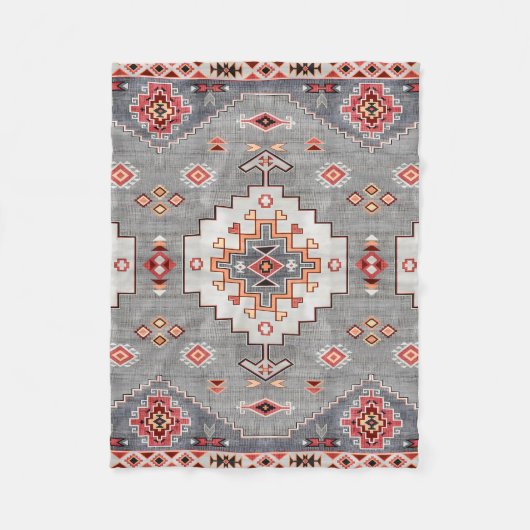 Couverture Polaire Threads intemporels : Patrimoine Boho Geometry mar (Devant)