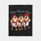 Couverture Polaire Three French Hens Singing The 12 Days Song, Christ (Devant)