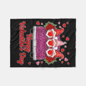 Couverture Polaire Three Gnomes And Leopard Truck Happy Valentine's D (Devant (Horizontal))