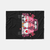 Couverture Polaire Three Gnomes And Leopard Truck Happy Valentine's D (Devant (Horizontal))