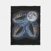 Couverture Polaire Three Rms Titanic Moon 3 Howling At Moon Funny Wei (Devant)