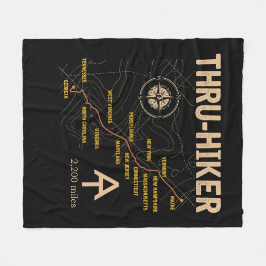 Couverture Polaire Thruh Hiker Appalachian Trail Hiking  (Devant (Horizontal))