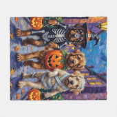 Couverture Polaire Tibetan Mastiff  Dogs In Halloween Costumes (Devant (Horizontal))