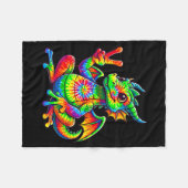 Couverture Polaire Tie-dye Dragon Peace Sign Hipe (Devant (Horizontal))