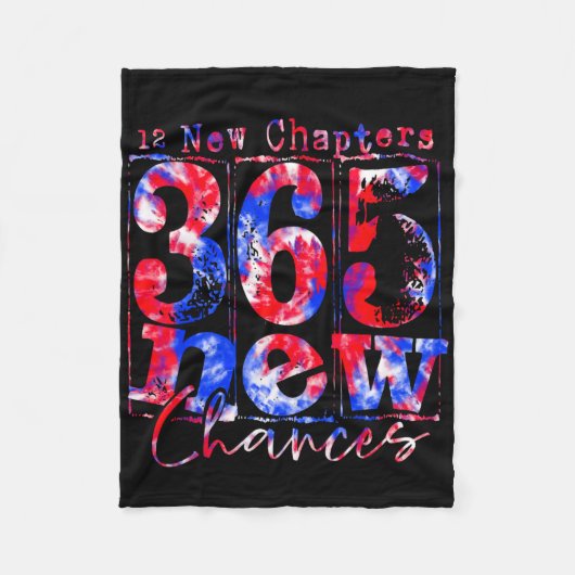 Couverture Polaire Tie-dye Happy New Years 12 New Chapters 365 New Ch (Devant)
