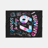 Couverture Polaire Tie Dye I Survived 67 Days Of School Funny Six Sev (Devant (Horizontal))