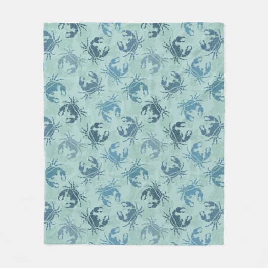 Couverture Polaire Tie Dye Motif De Crabes (Devant)