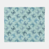 Couverture Polaire Tie Dye Motif De Crabes (Devant (Horizontal))