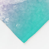 Couverture Polaire Tie Dye Pastel Aquarelle rose orange Turquoise vio (Coin)