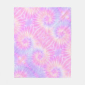 Couverture Polaire Tiedye Pastel Rainbow Spirale Hippie Tie Dye (Devant)