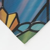 Couverture Polaire Tiffany-Style Stained Glass Christmas Tree (Coin)