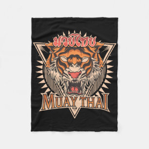Couverture Polaire Tigar Muay Thai Mma Vintage Entraînement de Kickbo