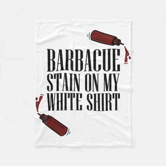 Couverture Polaire Tige barbecue sur mon blanc (Devant)