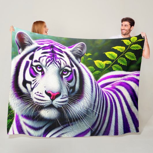 Couverture Polaire Tiger Art (En situation)