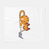 Couverture Polaire Tiger chat avec souris (Devant (Horizontal))