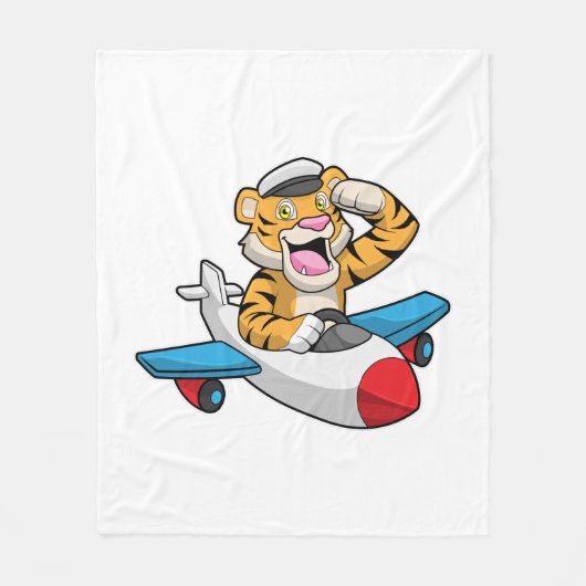 Couverture Polaire Tiger comme pilote dans l'avion (Devant)