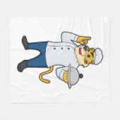 Couverture Polaire Tiger Cook Chef hat Platter (Devant (Horizontal))