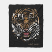 Couverture Polaire Tiger face (conception de signature) (Devant)