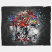 COUVERTURE POLAIRE TIGER HUMAN SKULL (Devant (Horizontal))