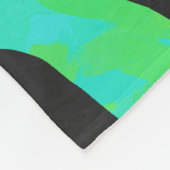 Couverture Polaire Tiger noir et arc-en-ciel (Coin)