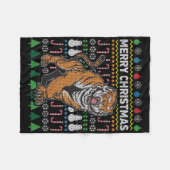 Couverture Polaire Tiger Vilain Sweat de Noël Série de la faune (Devant (Horizontal))