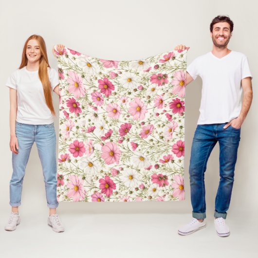 Couverture Polaire Tiges de fleurs de cosmos aérées (En situation)