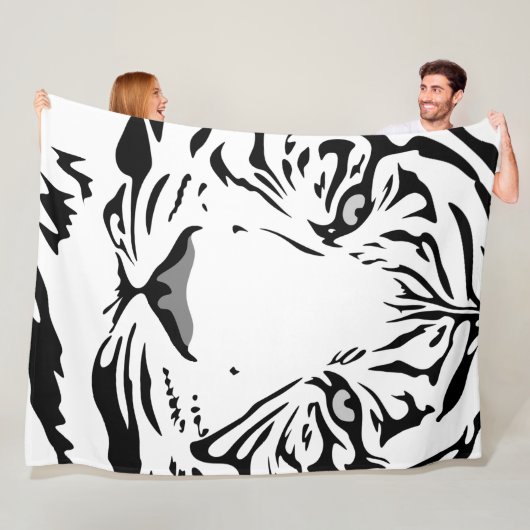 Couverture Polaire Tigre (En situation)