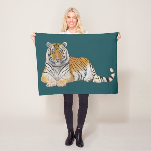 Couverture Polaire Tigre (En situation)