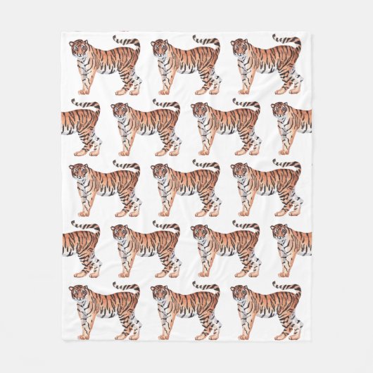 Couverture Polaire Tigre (Devant)