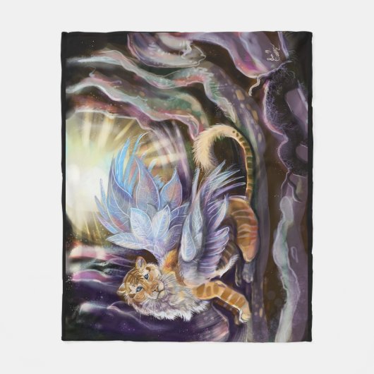 Couverture Polaire Tigre à aile givre (Devant)