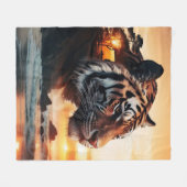Couverture Polaire Tigre au Sunset (Devant (Horizontal))