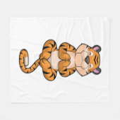 Couverture Polaire Tigre au Yoga Fitness (Devant (Horizontal))