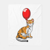 Couverture Polaire Tigre avec ballon (Devant)