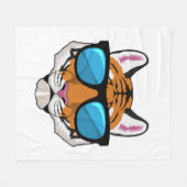 Couverture Polaire Tigre avec lunettes de soleil (Devant (Horizontal))