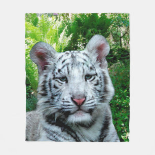 Couverture Polaire Tigre blanc