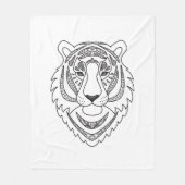 Couverture Polaire Tigre blanc inspiré (Devant)