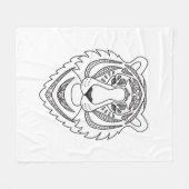 Couverture Polaire Tigre blanc inspiré (Devant (Horizontal))